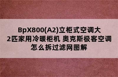 奥克斯极客系列KFR-51LW/BpX800(A2)立柜式空调大2匹家用冷暖柜机 奥克斯极客空调怎么拆过滤网图解